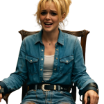 Kathryn Newton Ready or Not 2 Denim Shirt - Image 3